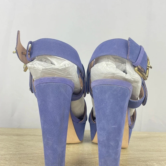 POUR LA VICTOIRE, NEALLA SANDAL, WOMEN, LILAC PEBBLE NUBUCK SIZE 7.5 M - Picture 7 of 7